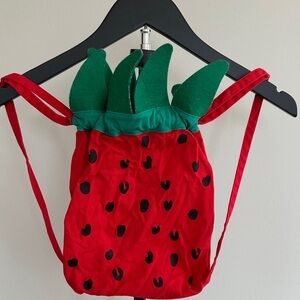 Hanna Andersson Red and Green Drawstring Strawberry Bag